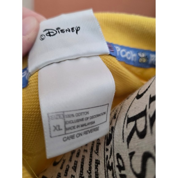 Vtg Y2K Disney World Pooh Yellow Sleeveless Polo Dress Girls XL/Womens SM - Picture 13 of 16